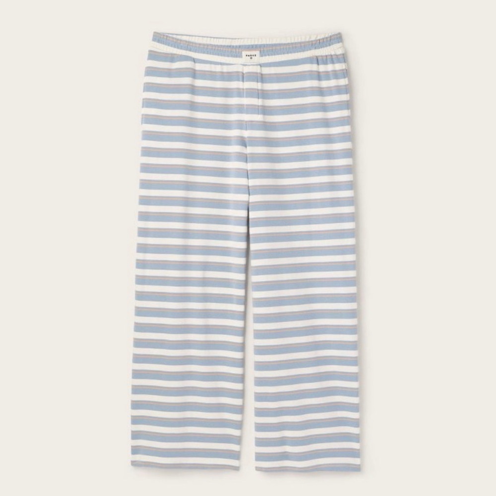 Women's High-Rise Boxer Knit Pants - Parke x Target Light Blue/Orange Striped 1X